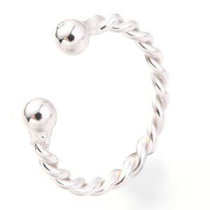 One Twisted 925 Sterling Silver Wire Ear cuff clip - punk, Alternative earcuff